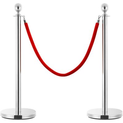 vidaXL 3-delige VIP Queue Barrier Set Roestvrij Staal Zilver - Barriereset vidaXL 3-delige VIP Queue Barrier Set Roestvrij Staal Zilver - Barriereset
