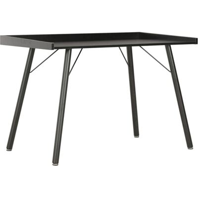 vidaXL Schwarzer Eckschreibtisch aus Holz - 90x50x79 cm vidaXL Schwarzer Eckschreibtisch aus Holz - 90x50x79 cm