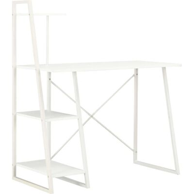 vidaXL Weiß 102x50x117cm Schreibtisch mit Regalen - Schreibtisch vidaXL Weiß 102x50x117cm Schreibtisch mit Regalen - Schreibtisch