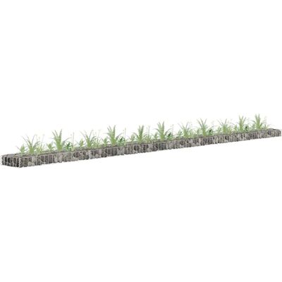 vidaXL Verzinktes Stahl Gabion Hochbeet - Gartengrenze vidaXL Verzinktes Stahl Gabion Hochbeet - Gartengrenze