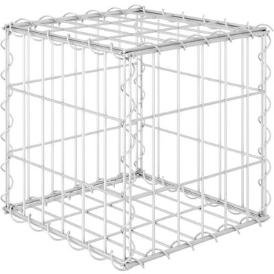 vidaXL Würfel-Gabion Hochbeet aus Stahlseil 30 cm Silber - Hochbeet vidaXL Würfel-Gabion Hochbeet aus Stahlseil 30 cm Silber - Hochbeet