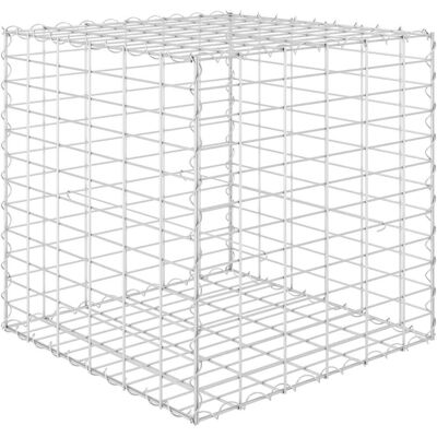 vidaXL Zilveren Stalen Draad Kubus Gabion Verhoogd Bed - Verhoogd Bed vidaXL Zilveren Stalen Draad Kubus Gabion Verhoogd Bed - Verhoogd Bed