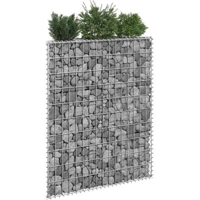 vidaXL Verzinktes Stahl Trapezförmiges Gabion Hochbeet 80x20x100 cm - Hochbeet vidaXL Verzinktes Stahl Trapezförmiges Gabion Hochbeet 80x20x100 cm - Hochbeet