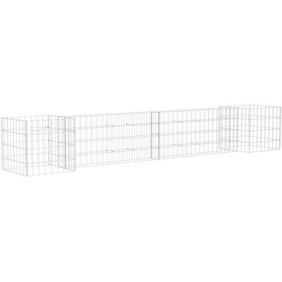 vidaXL Stahl-Gabionen Pflanzkasten 260x40x40 cm Silber vidaXL Stahl-Gabionen Pflanzkasten 260x40x40 cm Silber