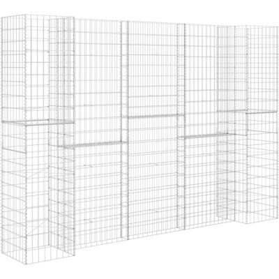 vidaXL H-förmiger Gabionpflanzer Stahlstahldraht 260x40x180cm - Gabionkorb Wandtopf vidaXL H-förmiger Gabionpflanzer Stahlstahldraht 260x40x180cm - Gabionkorb Wandtopf