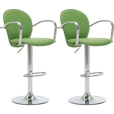 VidaXL 249709 - Verstellbare grüne Barhocker Set 2 VidaXL 249709 - Verstellbare grüne Barhocker Set 2