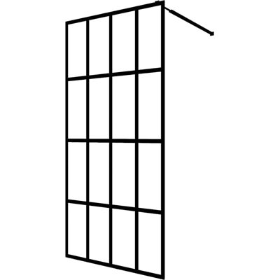 vidaXL 80x195cm Walk-in Shower Screen Tempered Glass Minimalist vidaXL 80x195cm Walk-in Shower Screen Tempered Glass Minimalist