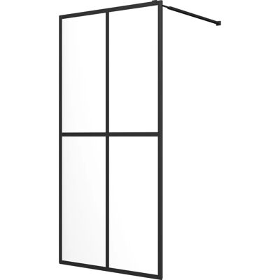vidaXL Duschwand 138-140x195cm Sicherheitsglas Schwarz Rahmen vidaXL Duschwand 138-140x195cm Sicherheitsglas Schwarz Rahmen