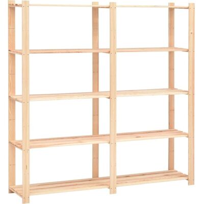 Estantería de almacenamiento de pino macizo 170x38x170 cm - 5 niveles Estantería de almacenamiento de pino macizo 170x38x170 cm - 5 niveles