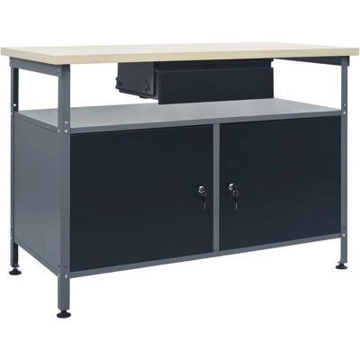vidaXL Werkbank Schwarz 120x60x85 cm Stahl - Robuste Arbeitsstation vidaXL Werkbank Schwarz 120x60x85 cm Stahl - Robuste Arbeitsstation