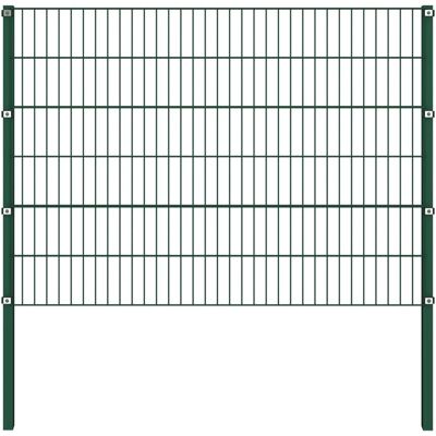 Maisonchic - Pannello di Recinzione con Pali in Ferro 15,3x1,2 m Verde Maisonchic - Pannello di Recinzione con Pali in Ferro 15,3x1,2 m Verde
