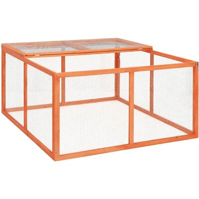 Solidny domek dla królików z drewna świerkowego 124x120x60 cm - Domek dla królików Solidny domek dla królików z drewna świerkowego 124x120x60 cm - Domek dla królików