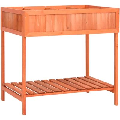 vidaXL Holz Kräutergarten 80x60x80 cm Braun - Pflanzgefäß vidaXL Holz Kräutergarten 80x60x80 cm Braun - Pflanzgefäß