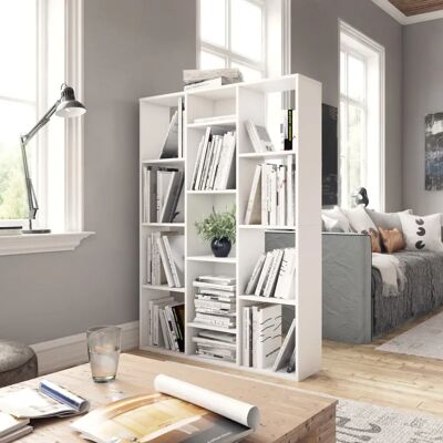 Simply Chosen 4u Witte Kamerverdeler/Boekenkast - 100x24x140 cm Simply Chosen 4u Witte Kamerverdeler/Boekenkast - 100x24x140 cm