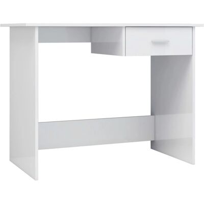 vidaXL 800555 Schreibtisch Hochglanz Weiß 100×50×76 cm Holzmaterial - Schreibtisch vidaXL 800555 Schreibtisch Hochglanz Weiß 100×50×76 cm Holzmaterial - Schreibtisch