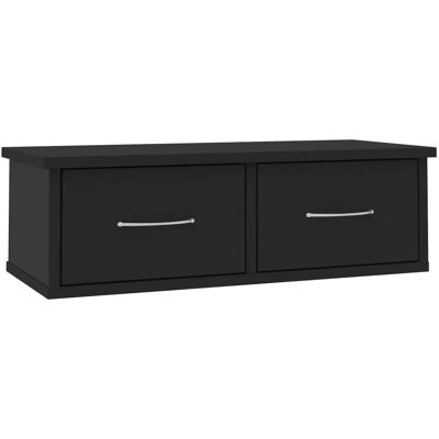 vidaXL Muurmontage Ladenplank Zwart 60x26x18,5 cm - Plank vidaXL Muurmontage Ladenplank Zwart 60x26x18,5 cm - Plank