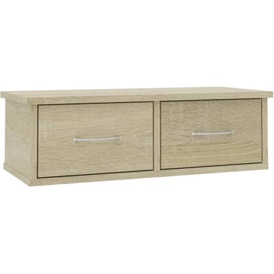 vidaXL 800588 Regal - Sonoma Eiche Wandregal mit Schubladen vidaXL 800588 Regal - Sonoma Eiche Wandregal mit Schubladen