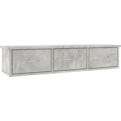 vidaXL Wall-mounted Drawer Shelf Engineered Wood Concrete Grey - Storage & Display vidaXL Wall-mounted Drawer Shelf Engineered Wood Concrete Grey - Storage & Display