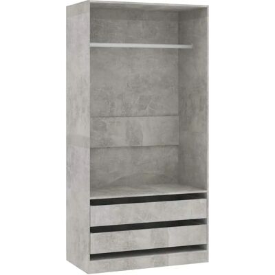 vidaXL Garderobe Beton Grå 100x50x200 cm Spånplade - Garderobe vidaXL Garderobe Beton Grå 100x50x200 cm Spånplade - Garderobe