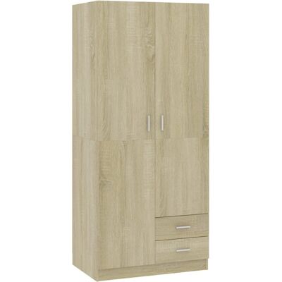 VidaXL 536574 Oak Sonoma Wardrobe - Bedroom Storage VidaXL 536574 Oak Sonoma Wardrobe - Bedroom Storage
