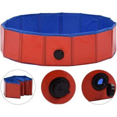 vidaXL Hundepool - 80×20 cm Faltbar PVC Rote - Hundepool vidaXL Hundepool - 80×20 cm Faltbar PVC Rote - Hundepool
