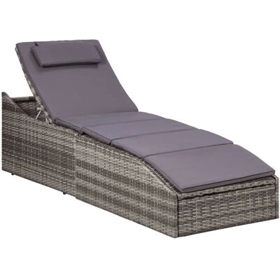 vidaXL - 46540 - Grau - Poly rattan - Lounge chair vidaXL - 46540 - Grau - Poly rattan - Lounge chair