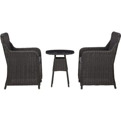 VidaXL Gartenset - Wetterfester Rattan, Kissen VidaXL Gartenset - Wetterfester Rattan, Kissen