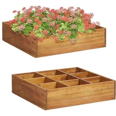 vidaXL Cama elevada de jardín para hierbas de madera de acacia 60 x 60 x 15 cm - Cama elevada vidaXL Cama elevada de jardín para hierbas de madera de acacia 60 x 60 x 15 cm - Cama elevada