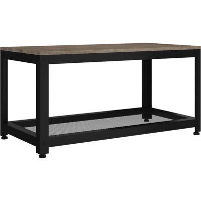VIDAXL Grauer Couchtisch mit Metall und Holz VIDAXL Grauer Couchtisch mit Metall und Holz
