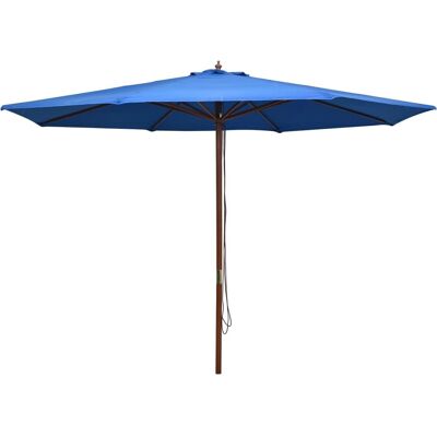 vidaXL Gartenschirm mit Holzstange 350cm - Sonnenschirm, Blau, 48mm Stange, UV-Schutz vidaXL Gartenschirm mit Holzstange 350cm - Sonnenschirm, Blau, 48mm Stange, UV-Schutz