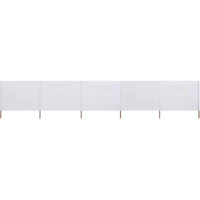 vidaXL Tessuto Paravento 600x120cm Bianco Sabbia vidaXL Tessuto Paravento 600x120cm Bianco Sabbia