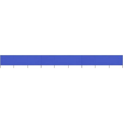 vidaXL 9-Teil Windschutz Stoff - Windschirm - 1200x120 cm - Azurblau vidaXL 9-Teil Windschutz Stoff - Windschirm - 1200x120 cm - Azurblau