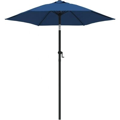 vidaXL Tuinschaduwparasol Blauw 200x224 cm Aluminium - Parasol vidaXL Tuinschaduwparasol Blauw 200x224 cm Aluminium - Parasol
