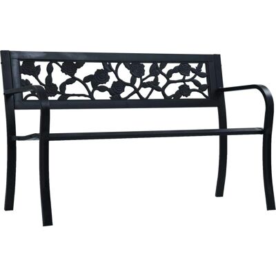 vidaXL ławka ogrodowa 125cm czarny stal meble ogrodowe vidaXL ławka ogrodowa 125cm czarny stal meble ogrodowe