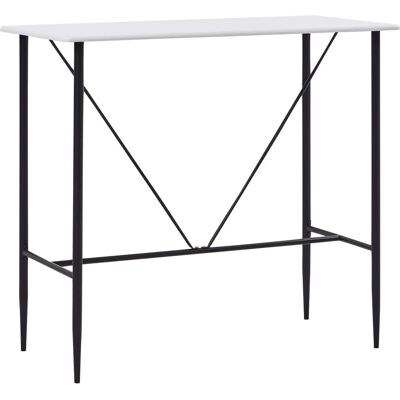 vidaXL Weiße MDF Bartisch - Küchen-/Esszimmertisch vidaXL Weiße MDF Bartisch - Küchen-/Esszimmertisch