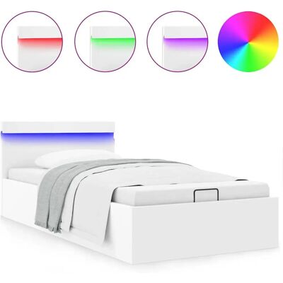 vidaXL Bettgestell mit LED & Stauraum - 120x200cm vidaXL Bettgestell mit LED & Stauraum - 120x200cm