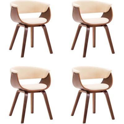 vidaXL 278725 Sillas de comedor de madera curvada - Pack de 4 vidaXL 278725 Sillas de comedor de madera curvada - Pack de 4