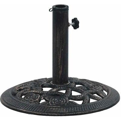 vidaXL Schirmständer in Schwarz und Bronze - 40cm Gusseisen vidaXL Schirmständer in Schwarz und Bronze - 40cm Gusseisen