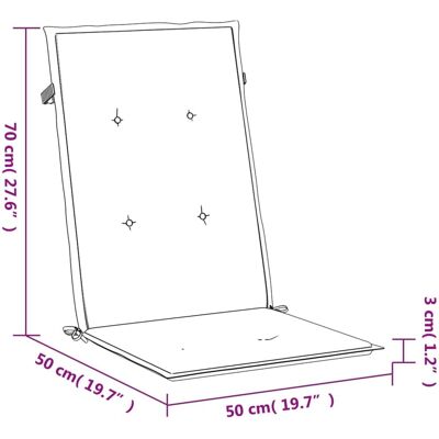 vidaXL Have stolbetræk til høje rygstole 2 stk Taupe 120x50x3cm Stoff vidaXL Have stolbetræk til høje rygstole 2 stk Taupe 120x50x3cm Stoff