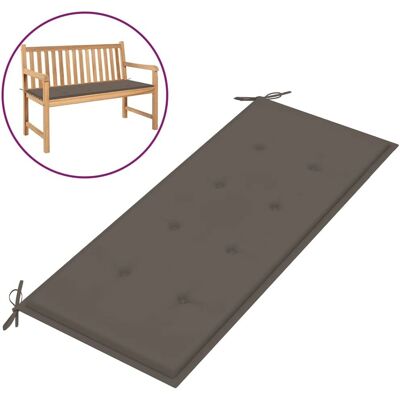 vidaXL Gartenbankkissen Taupe 120x50x3 cm Oxford Stoff vidaXL Gartenbankkissen Taupe 120x50x3 cm Oxford Stoff