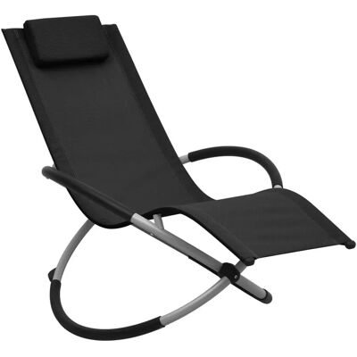 Chaise d'extérieur avec coussin en acier noir vidaXL 47793 - Chaise d'extérieur - Publicité Chaise d'extérieur avec coussin en acier noir vidaXL 47793 - Chaise d'extérieur - Publicité