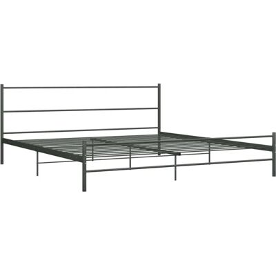 vidaXL Bettgestell Grau Metall 180x200 cm - Bettgestell vidaXL Bettgestell Grau Metall 180x200 cm - Bettgestell