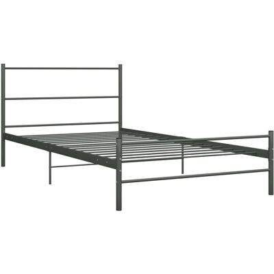 vidaXL Bettgestell Grau Metall 100x200cm - Bettgestell vidaXL Bettgestell Grau Metall 100x200cm - Bettgestell