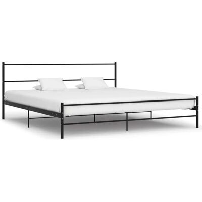 vidaXL Cornice letto doppio in metallo nero 200x200cm - Base solida Mobili da camera vidaXL Cornice letto doppio in metallo nero 200x200cm - Base solida Mobili da camera