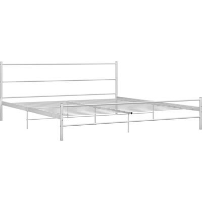 vidaXL Bettgestell Weißes Metall 160×200 cm - Bettgestell vidaXL Bettgestell Weißes Metall 160×200 cm - Bettgestell
