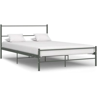 vidaXL Bettgestell mit Kopfteil - Metall - 160x200 cm vidaXL Bettgestell mit Kopfteil - Metall - 160x200 cm