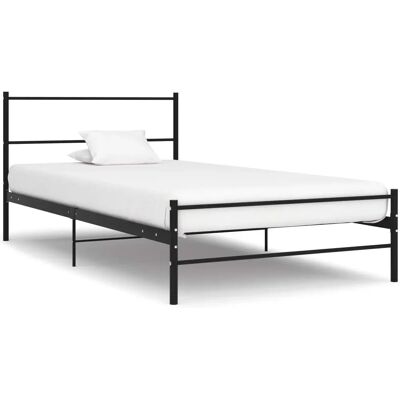 vidaXL 286496 Bettgestell Schwarz Metall 90x200cm - Bettgestell vidaXL 286496 Bettgestell Schwarz Metall 90x200cm - Bettgestell