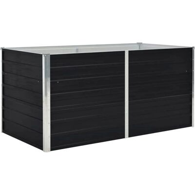 vidaXL Hochbeet 160x80x45 cm Verzinkter Stahl Anthrazit - Hochbeet vidaXL Hochbeet 160x80x45 cm Verzinkter Stahl Anthrazit - Hochbeet