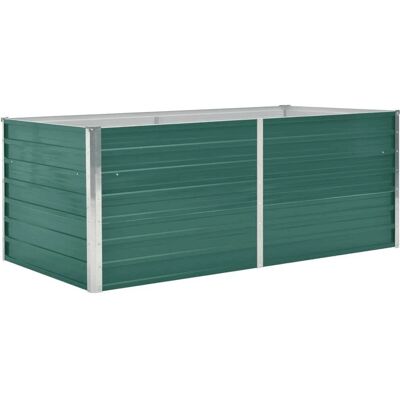 vidaXL Verhoogd tuinbed 160x80x45 cm Gegalvaniseerd Staal Groen - Verhoogd tuinbed vidaXL Verhoogd tuinbed 160x80x45 cm Gegalvaniseerd Staal Groen - Verhoogd tuinbed