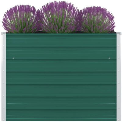 vidaXL Hochbeet 100x100x77 cm Verzinkter Stahl Grün - Hochbeet vidaXL Hochbeet 100x100x77 cm Verzinkter Stahl Grün - Hochbeet